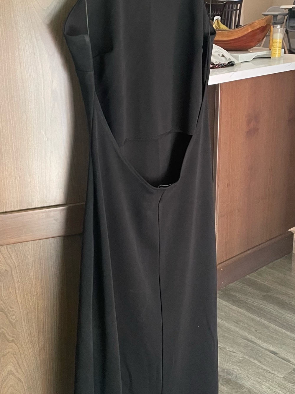Elegant Black Cutout Evening Dress - Women's
